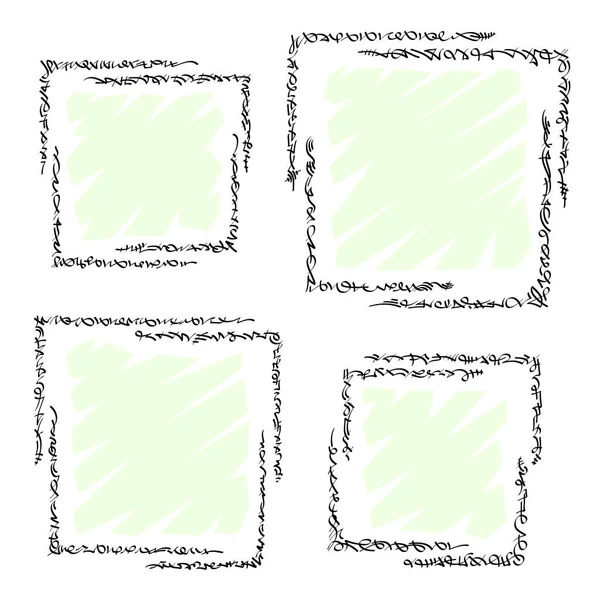 Conjunto de elementos de esquina grupo en marco cuadrado . — Archivo Imágenes Vectoriales