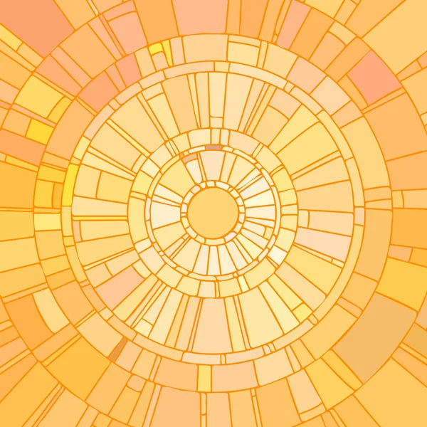 Mosaic vector illustration of yellow sunshine. — Stock Vector