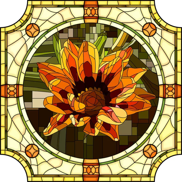 Illustration vectorielle de la gazane orange fleurie . — Image vectorielle
