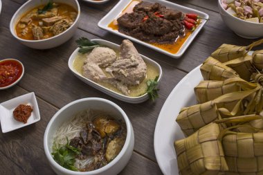 çeşitli Endonezya gıda ve mutfak