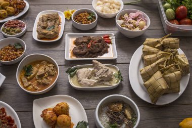 çeşitli Endonezya gıda ve mutfak