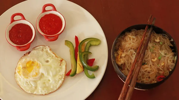 Berbagai Makanan Dan Minuman Indonesia Dan Makanan Lainnya — Stok Foto
