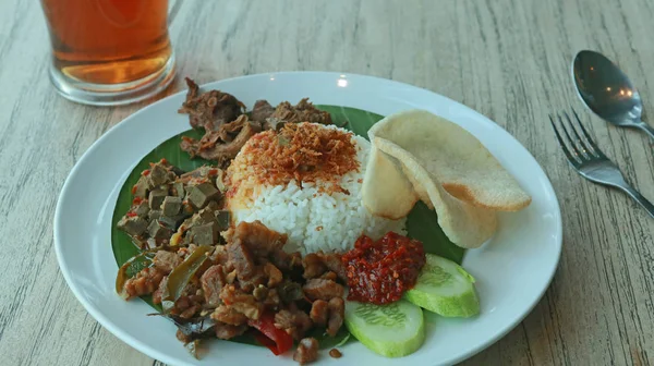 Various Indonesian Food Drinks Other Foods — Stock Photo, Image