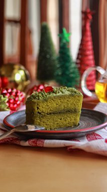 Noel için yeşil çay pasta