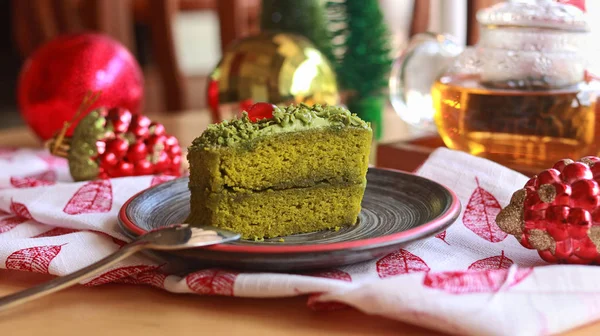 Green Tea cake for Christmas