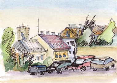 Vilnius oteli tren istasyonunun yakınında kare