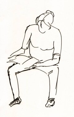 anlık kroki, kadın