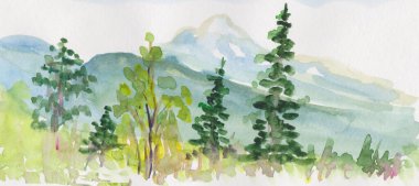 Yaz manzarası, Cordillera 'nın yüksek karları