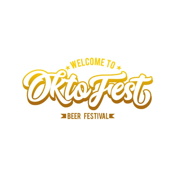 Oktober Fest 2018 Ban Oktober Fesztivál Betűk Tipográfia Sablon Vektoros — Stock Fotó