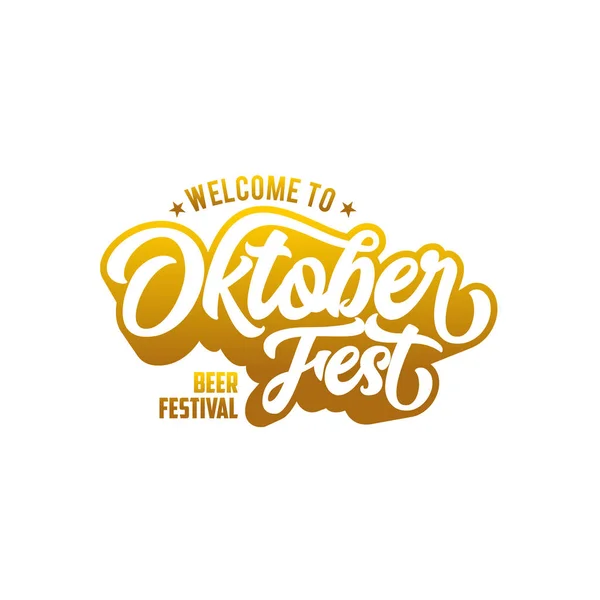 Oktober Fest 2018 Oktober Festivali Yazı Tipografi Şablon Vektör Yazı — Stok fotoğraf