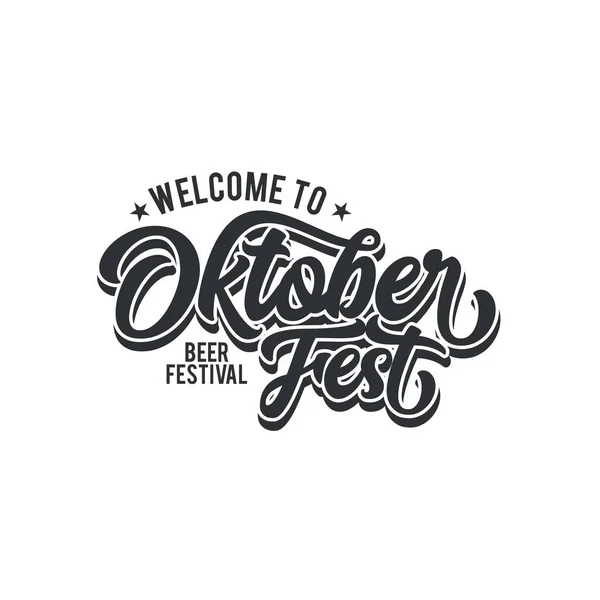 Oktober Festival Belettering Concept Oktoberfest Sjabloon Voor Spandoek Logo — Stockfoto