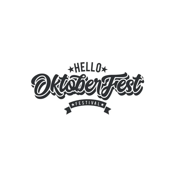 Oktober Festivali yazı kavramı, oktoberfest afiş logo şablonu