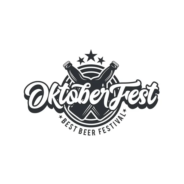 Oktober Festivali yazı kavramı, oktoberfest afiş logo şablonu