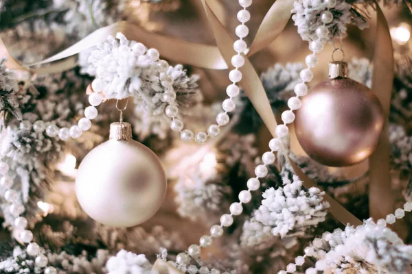 Decorações Férias Festivas Presentes Atmosfera Tempo Natal Torno — Fotografia de Stock