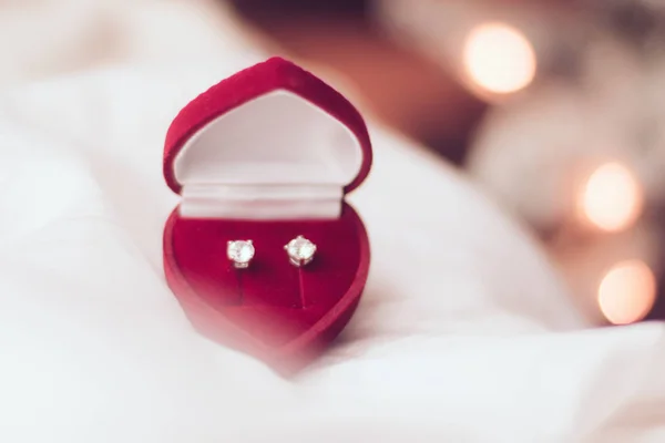 Κομψό Dimond Κοσμήματα Ένα Τέλειο Δώρο Για Χριστούγεννα — Φωτογραφία Αρχείου
