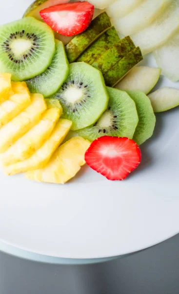 fruit plate served - fresh fruits and healthy eating styled concept