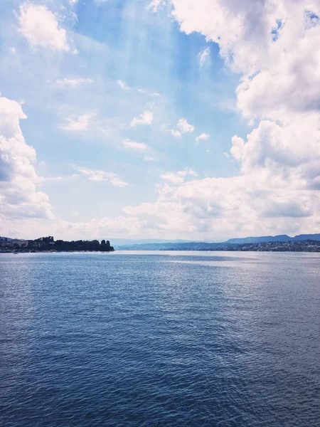 Piękne Jezioro Zuryskie Szwajcaria Podróże Koncepcja Natury Wellness — Zdjęcie stockowe