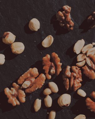 fındık karışımı - baharat ve malzemeleri kavramı, zarif görsel tarz