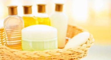 sabun, şampuan, losyon kozmetik set - tasarımlı kavram, zarif görsel güzellik, spa ve vücut bakım