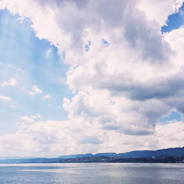 Hermoso Lago Zurich Suiza Viajes Naturaleza Concepto Bienestar Imágenes Elegantes —  Fotos de Stock