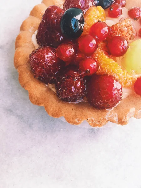 Fruit Cake Pastry Sweet Food Styled Concept Elegant Visuals — Stock Photo, Image