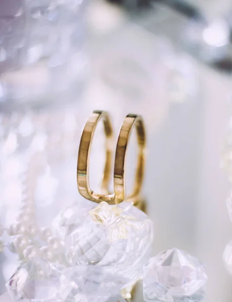 Šperky Luxusní Dárek Její Stylizovaný Koncept Zlato Diamant Perla Šperky — Stock fotografie