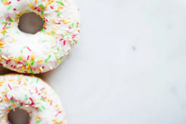 Bunte Donuts Konzept Aus Gebäck Und Süßspeisen Elegante Optik — Stockfoto