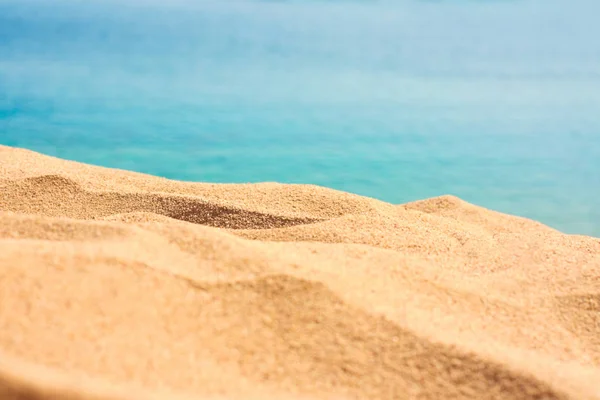 Areia Praia Viagem Paisagem Marinha Férias Férias Verão Conceito Visuais — Fotografia de Stock