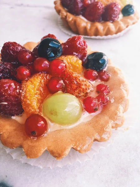 Fruit Cake Pastry Sweet Food Styled Concept Elegant Visuals — Stock Photo, Image