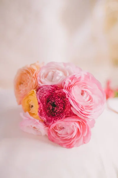 Květy Růže Svatební Kytice Svatební Dovolené Květinové Zahradě Stylem Koncept — Stock fotografie