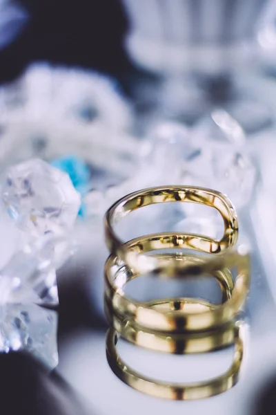 Joyería Regalo Lujo Para Concepto Estilo Oro Diamantes Joyas Perlas — Foto de Stock