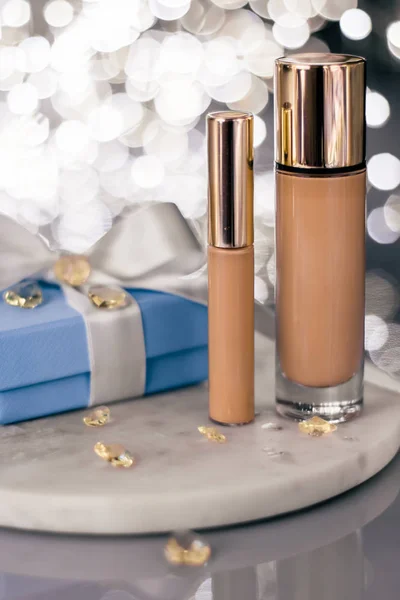 Productos Maquillaje Lujo Como Regalo Belleza Cosméticos Maquillaje Concepto Estilo — Foto de Stock