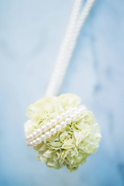 bridal bouquet with pearls - wedding, holiday and floral garden styled concept, elegant visuals