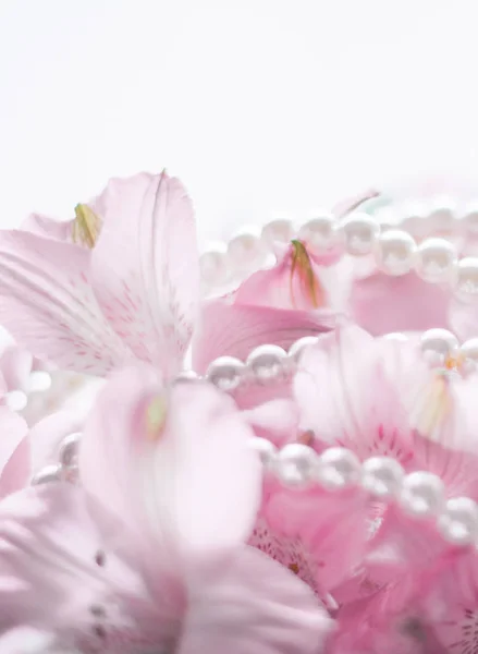 Schmuck Und Luxusgeschenk Für Ihr Gestyltes Konzept Wunderbarer Perlenschmuck Elegante — Stockfoto