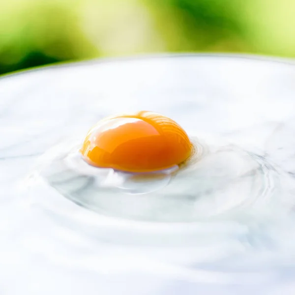 Mermer Tarifi Malzemeler Yapımı Yemek Tasarımlı Kavram Üzerinde Yumurta Sarısı — Stok fotoğraf