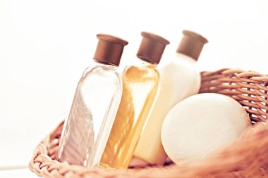 banyo kozmetik seti - ev spa ve sağlık tasarımlı kavram