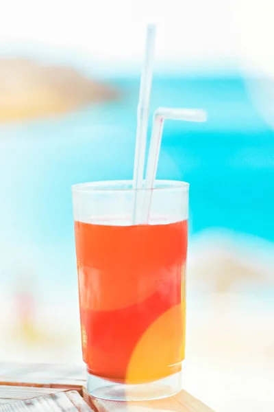 Cocktail Sulla Spiaggia Estate Vacanza Estiva Concetto Vacanza Stile — Foto Stock