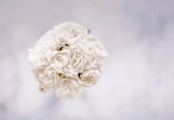 Svatební Kytice Bílé Růže Svatební Den Květinová Kráska Luxusní Dekorace — Stock fotografie