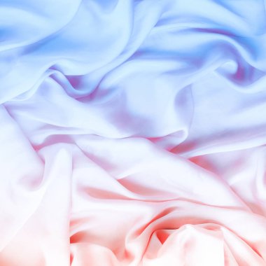 Neon yumuşak ipek dalgalar, flatlay - şık kumaş dokular, arka ve modern pastel renklerle kavramı. Zamansız lüks hissetmeye