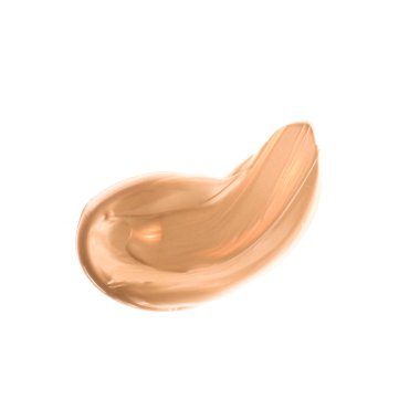 Beyaz arka plan üzerinde flatlay - kozmetik ürünleri, güzellik doku arka plan kavramı izole makyaj temel Vakfı fırça darbesi. Bej her zaman iyi bir fikirdir