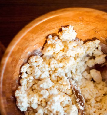 Un, yumurta ve peynir, rustik yemek tarifi - hafta sonu pişirme, Gıda blog ve ev yapımı yemekler kavramı. En sevdiğim pasta yapma