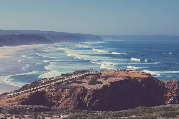 Vista Uma Bela Costa Oceano Atlântico Europa Viagem Férias Conceito — Fotografia de Stock