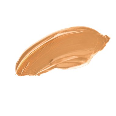 Beyaz arka plan üzerinde flatlay - kozmetik ürünleri, güzellik doku arka plan kavramı izole makyaj temel Vakfı fırça darbesi. Bej her zaman iyi bir fikirdir