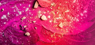 Sanatsal makyaj kompozisyon - yaratıcı arka plan, güzel doku ve renkli kozmetik tasarım konsepti. Güzellik bir sanattır