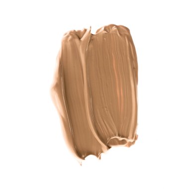 Beyaz arka plan üzerinde flatlay - kozmetik ürünleri, güzellik doku arka plan kavramı izole makyaj temel Vakfı fırça darbesi. Bej her zaman iyi bir fikirdir