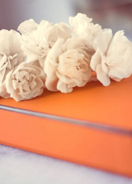 Caja Regalos Flores Para Ella Ideas Para Día Madre Feliz — Foto de Stock