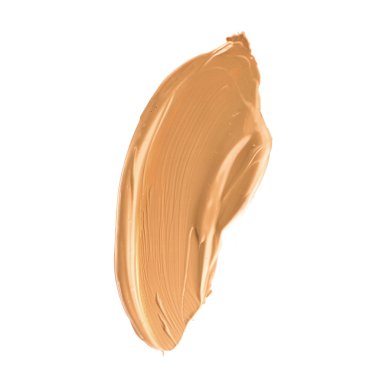 Beyaz arka plan üzerinde flatlay - kozmetik ürünleri, güzellik doku arka plan kavramı izole makyaj temel Vakfı fırça darbesi. Bej her zaman iyi bir fikirdir