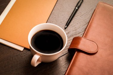 Office tablo Resepsiyon ve kahve Kupası, verimlilik kavramı