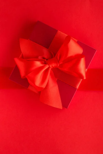 Luxury holiday gifts on red