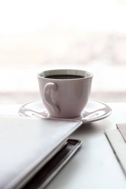 Office tablo Resepsiyon ve kahve Kupası, verimlilik kavramı